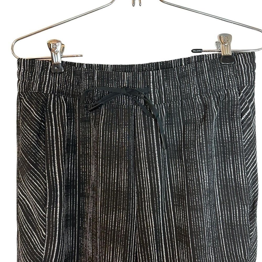 Athleta High Rise Arrival Pants in Amara Stripe Black 4 - Picture 4 of 10